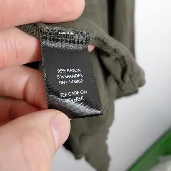 Torrid Cardigan Womens 1X Olive Super Soft Knit Open Office Modest Work - Picture 6 of 8